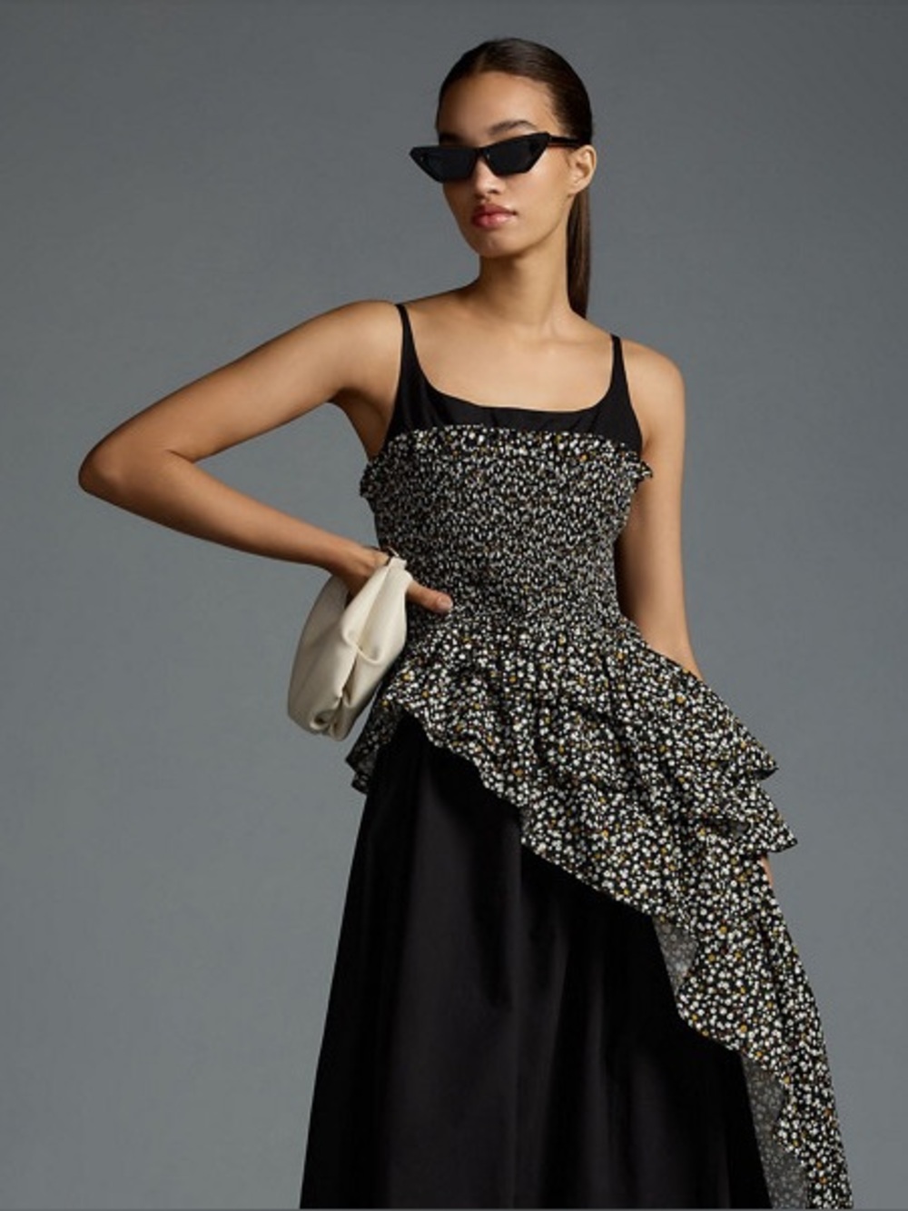 Allina Liu Ruffled Maxi Dress (large)